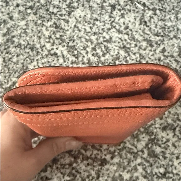 Chloe Leather Orange Wallet